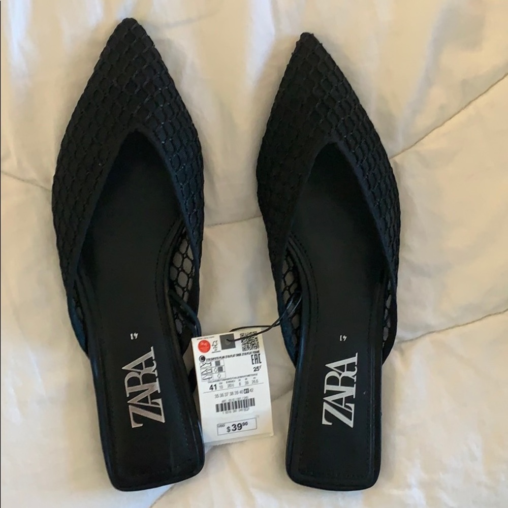 Zara flat slip on mules